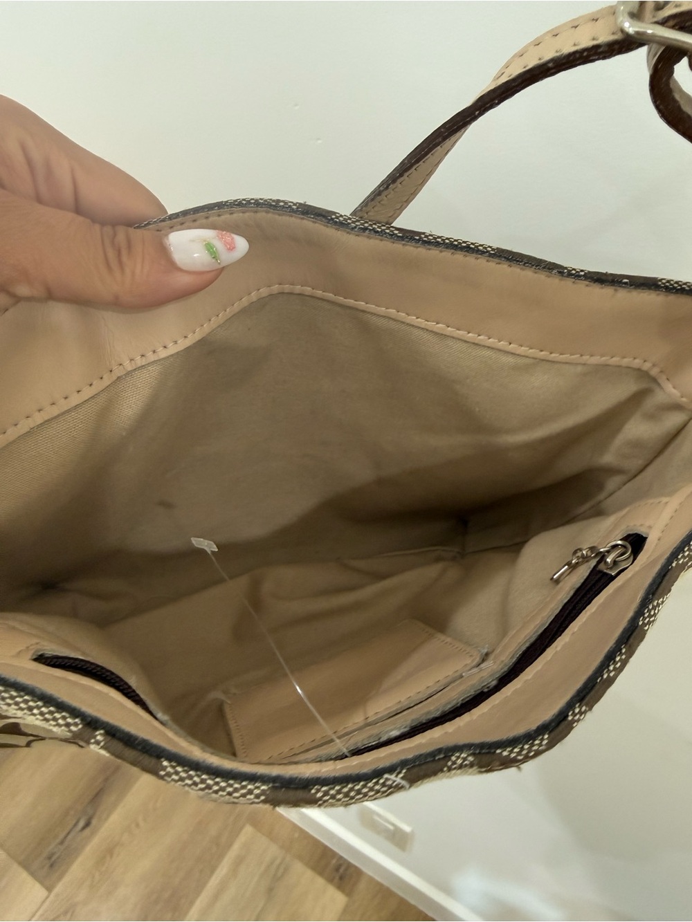 Coach Monogram Shoulder Bag in Brown and Tan - Picture 8 of 9